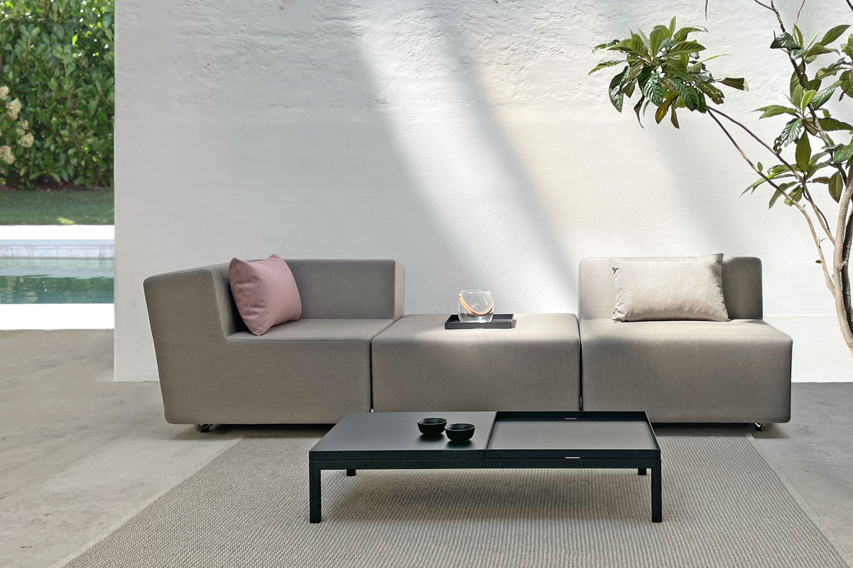 Modern 3-seater balcony lounge set LOOPY