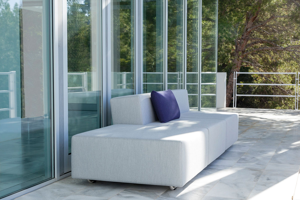 Luxurious garden furniture on terrace