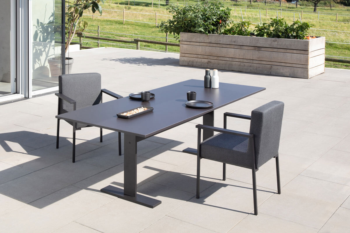 Aluminium/ceramic Garden table TEE