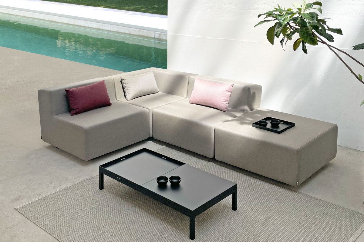 Modern 4-seater balcony lounge set LOOPY