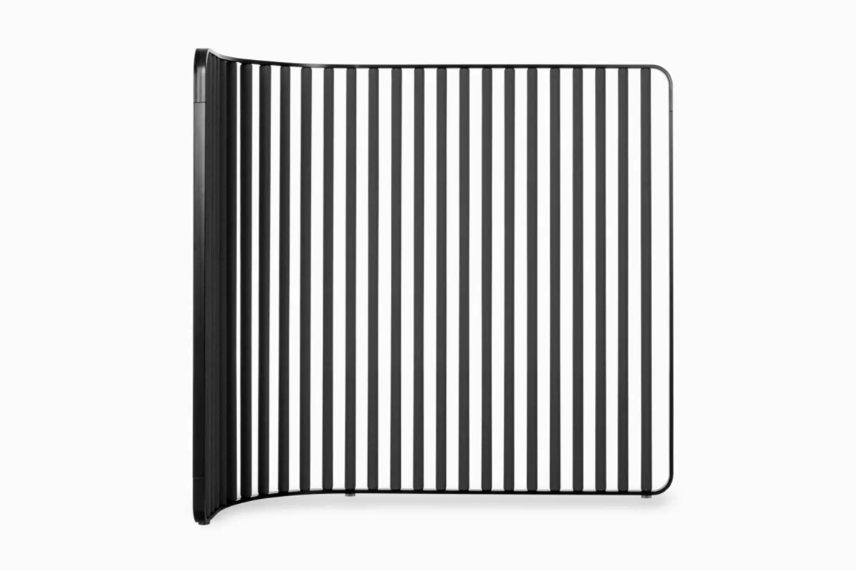 Lamellen-Trennwand ca.170x16x75 pulverbeschichteter Stahl / Filz